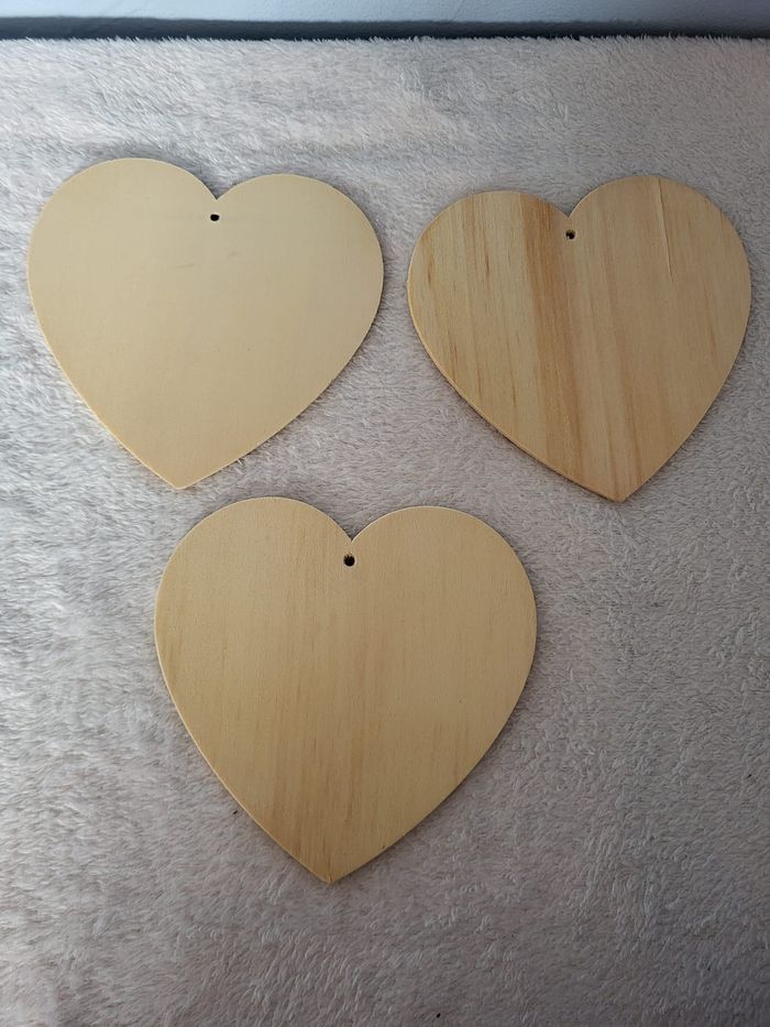 Lot de grands coeurs en bois - Baker ROSS - activité manuelle enfants - photo numéro 3