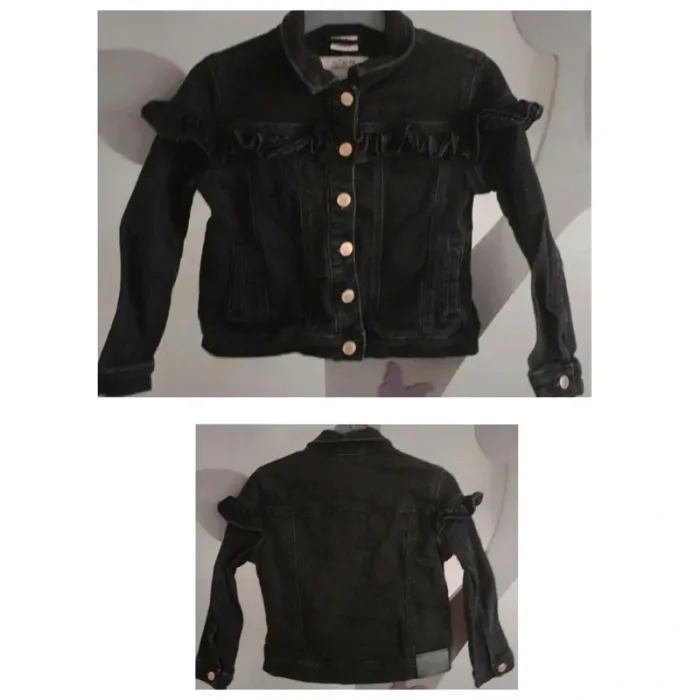 Magnifique veste en jean noire TAO taille 6 ans