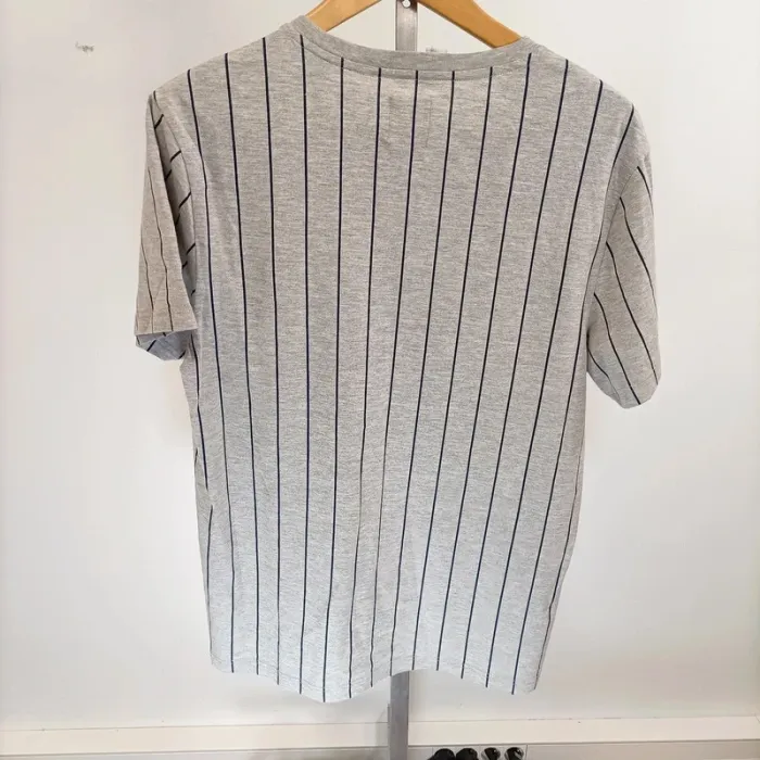 Tshirt rayé gris et bleu Burton Menswear London coton taille M été A342 - photo numéro 2