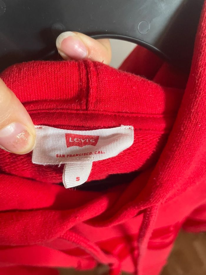 Sweat à capuche rouge Lévis taille S - photo numéro 3