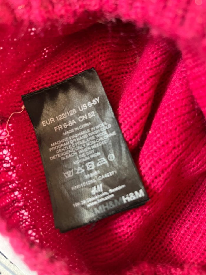 Bonnet rose pailleté fille H&M taille 6/8 ans - photo numéro 2