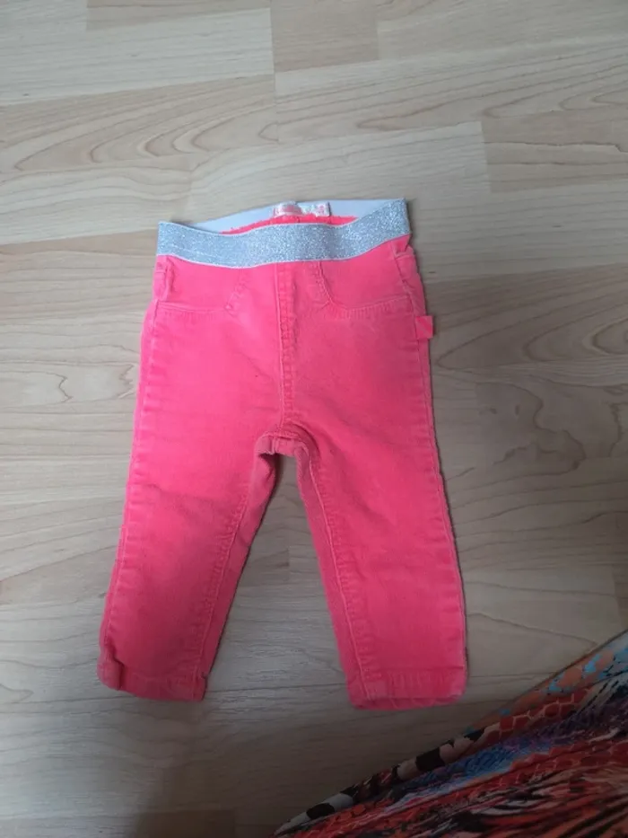 Pantalon 6mois rose fluo billieblush