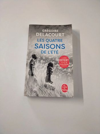 Livre Gregoire Delacourt les quatre saisons de l'été