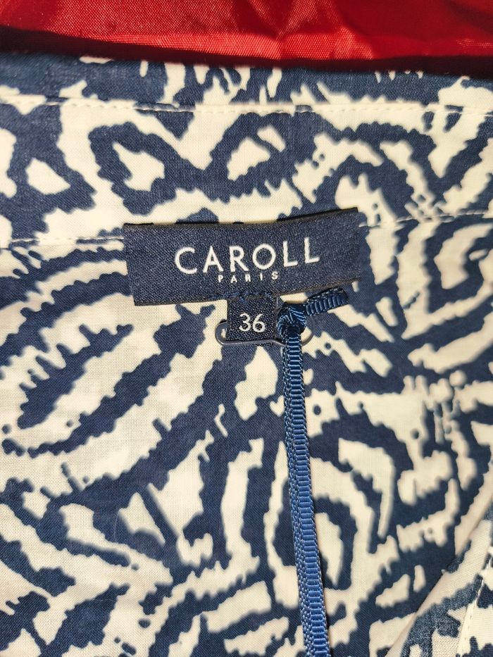 Chemise imprimée bleu marine Caroll 36 - photo numéro 3