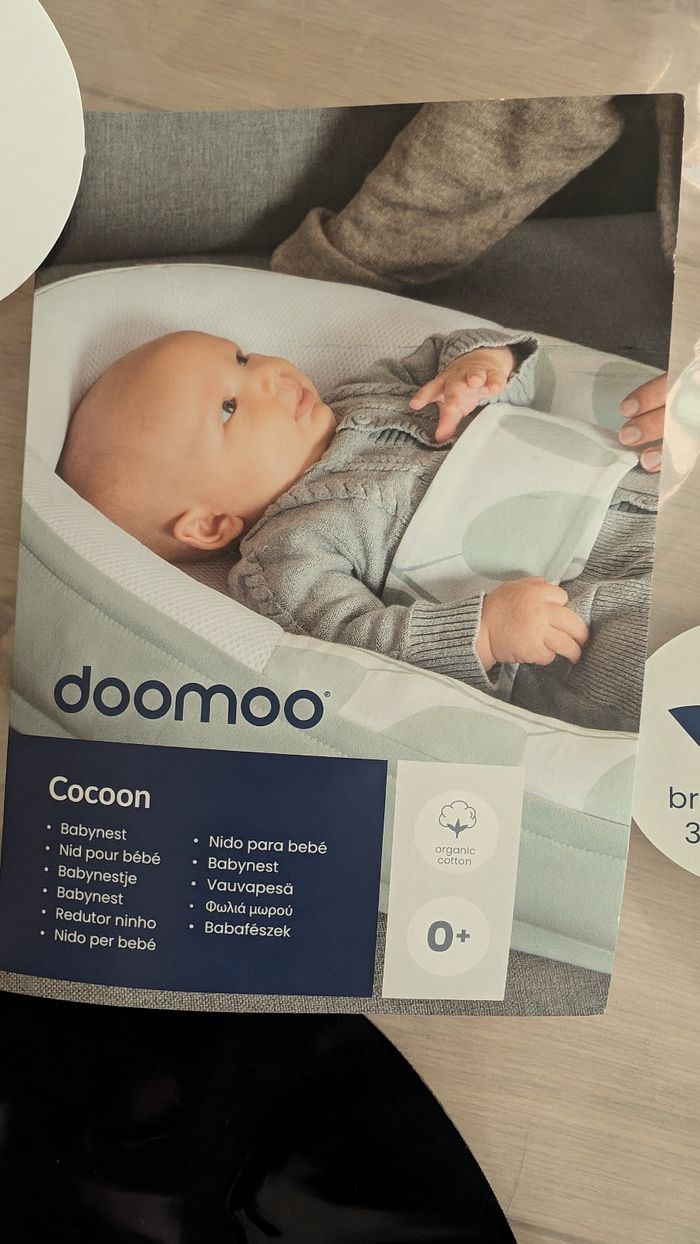 Cocoon nid pour bébé Tétra Jersey Green DOOMOO - photo numéro 3