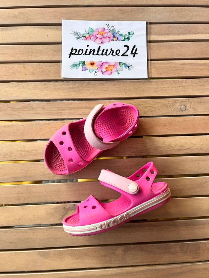Crocs rose et Fushia 24