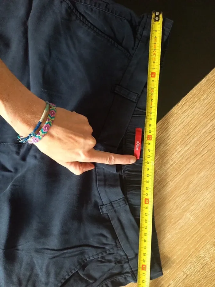 Pantalon en toile bleu marine L/XL - photo numéro 4