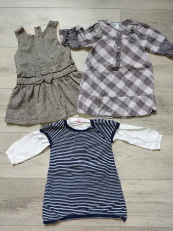 Lot de 3 robes hiver 18 mois