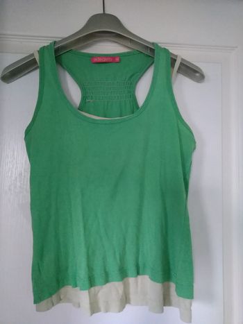 Débardeur double vert et jaune M