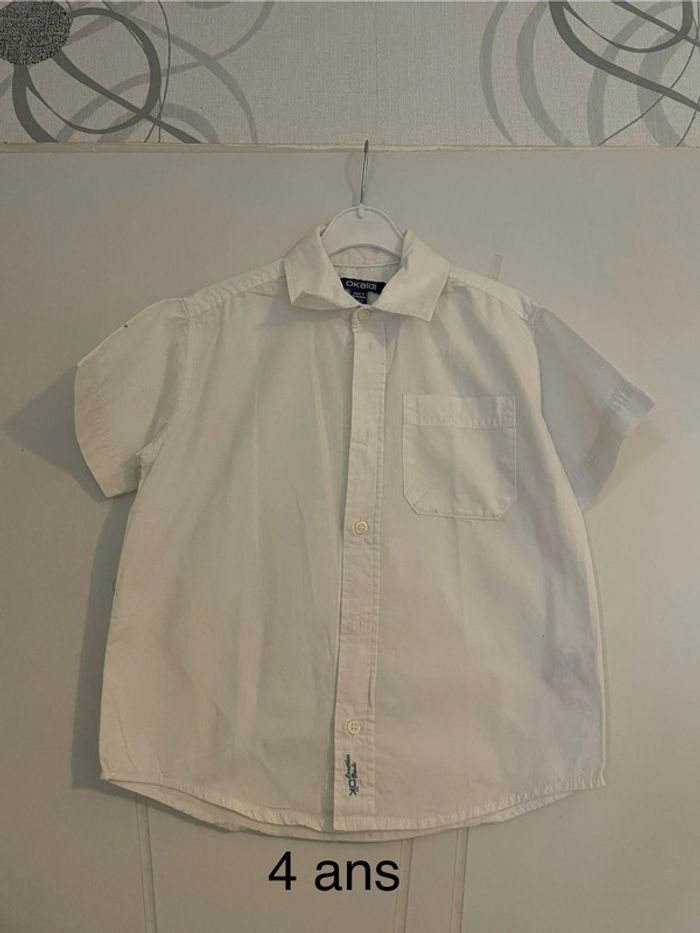 Chemise okaidi blanche 4 ans