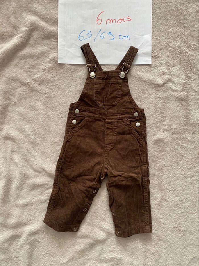 Ensemble gilet & salopette chaude - Petit Bateau - 6 mois / 67 cm - TBE - photo numéro 2