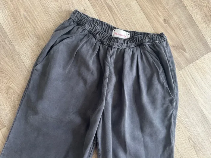 Léon & Harper pantalon en modal été gris femme taille 36 - photo numéro 2