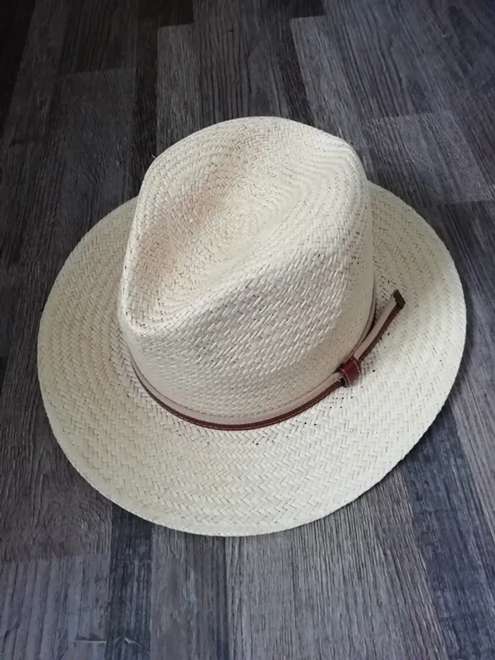 Chapeau de paille Wellington vintage rétro