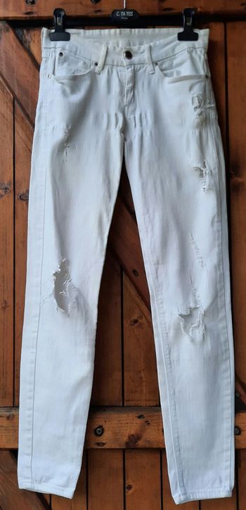 Jean troué blanc Mango 34