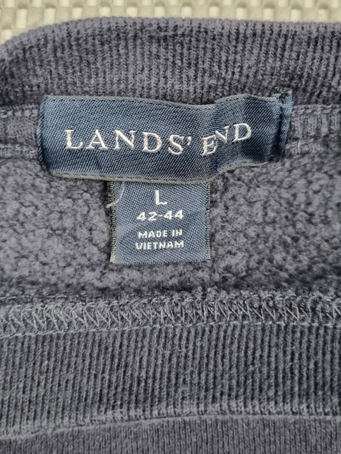 Sweat bleu marine Lands' End avec patch brodé  – Taille L Homme (mesures en photos) - photo numéro 6
