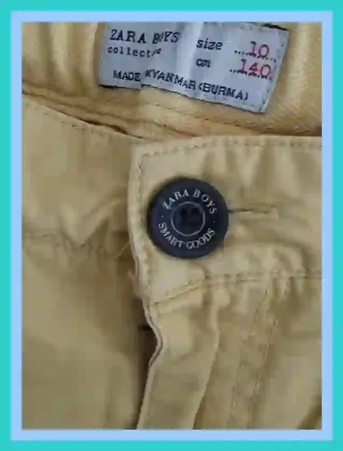 Pantacourt short Zara jaune moutarde garçon 10 ans  7511778151 - photo numéro 7