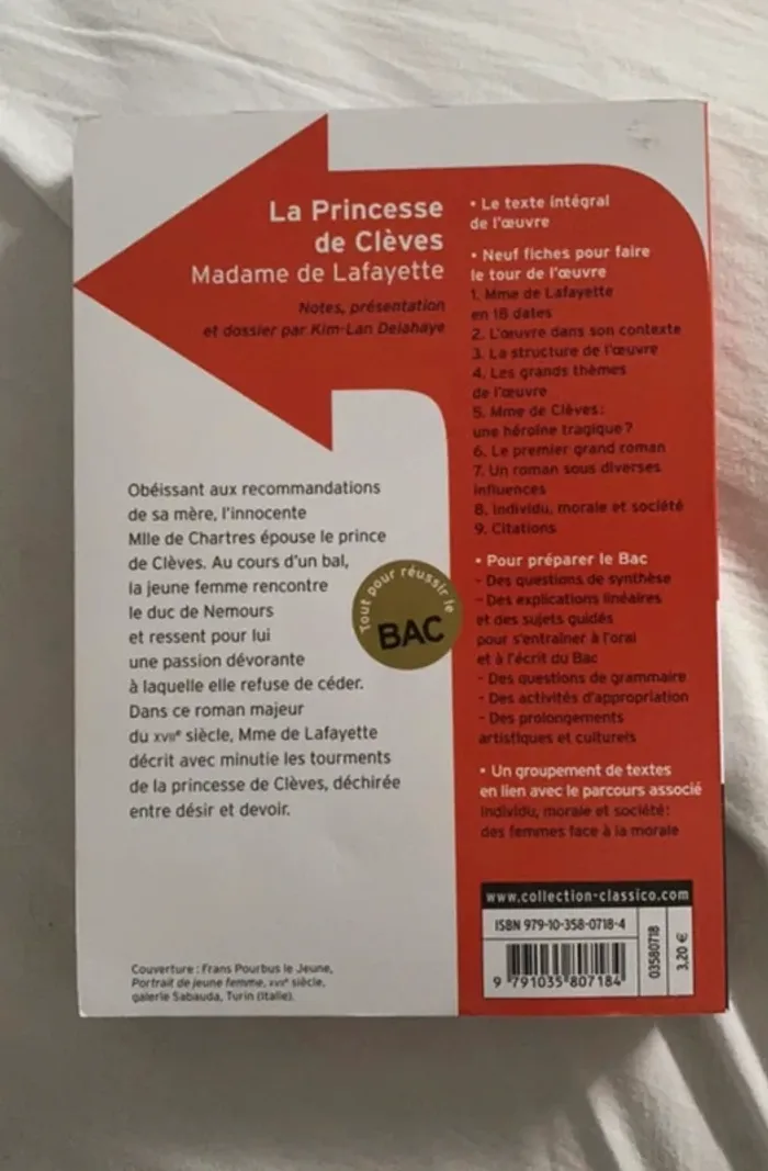 Livre bac de français « la princesse de clèves » - photo numéro 2