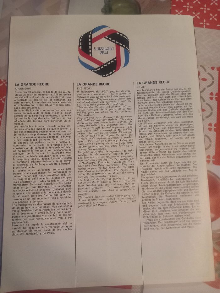 Affiche et synopsis du film : La grande récré - photo numéro 2