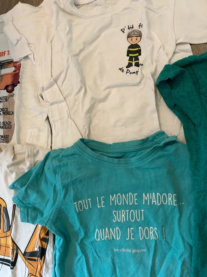 Lot 5 tee shirts manches courtes 4 ans - photo numéro 3