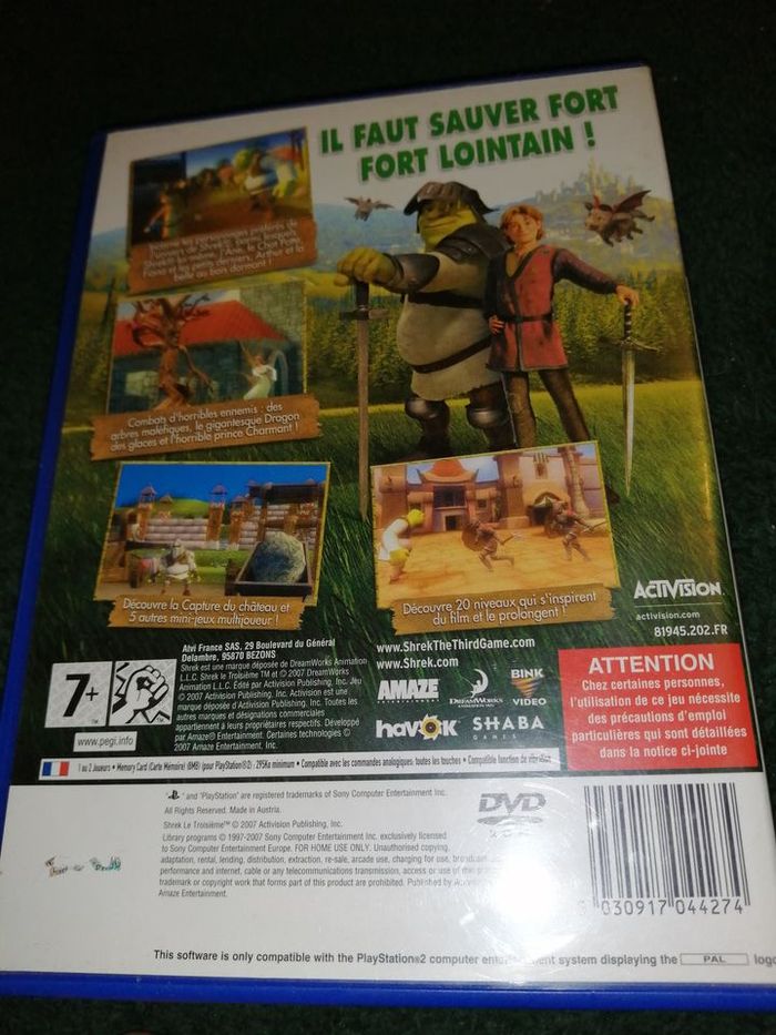 Jeu PS2 : "Shrek le 3eme" - photo numéro 2