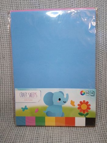 Feuilles de mousses A4 multicolores x12