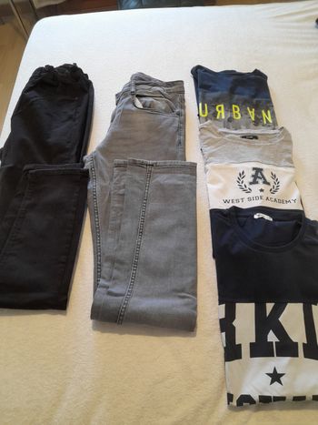 Lot vêtements taille 16 ans kiabi 2 jeans slim 3 Tee-shirts manches courtes