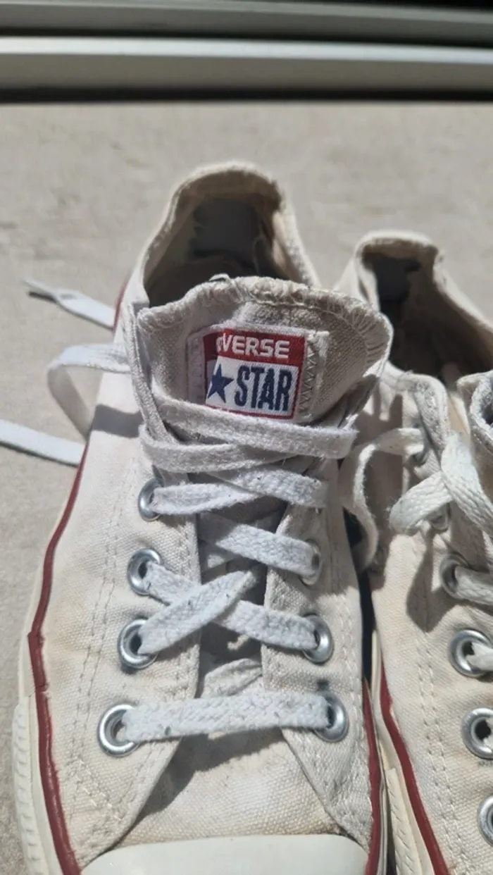 Basket blanche converse taille 37 bon eta - photo numéro 3