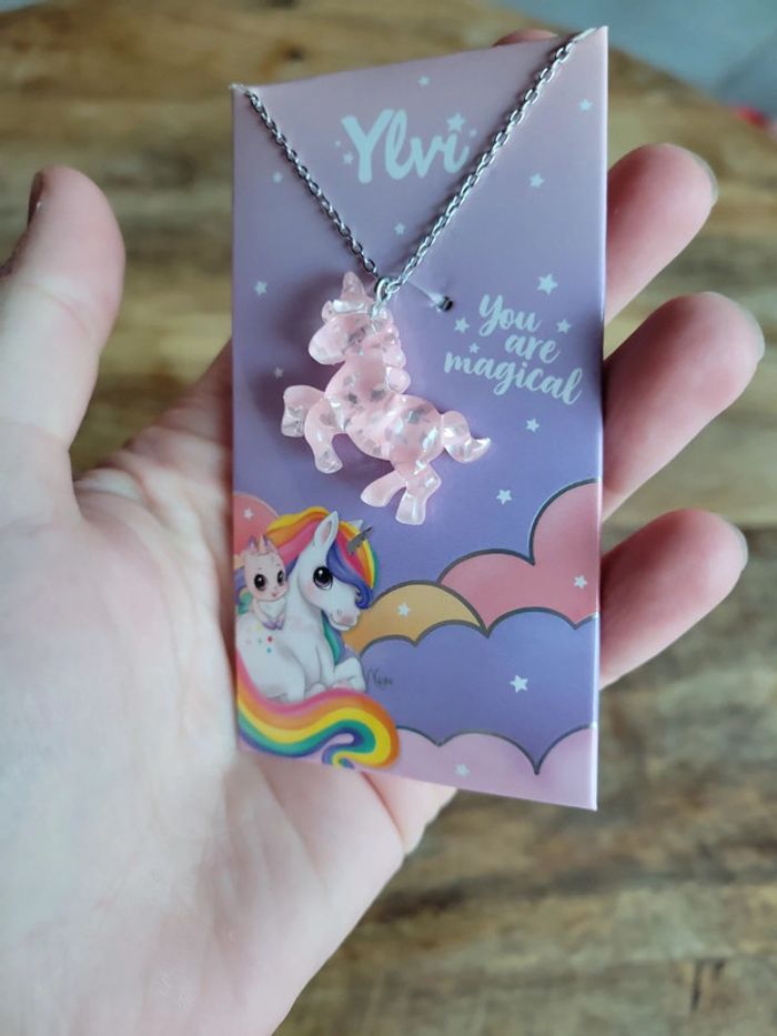Collier enfant fille licorne neuf idéal cadeau bijoux - photo numéro 4