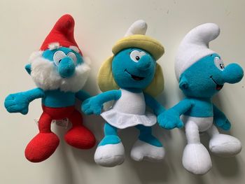 Lot 3 peluches Schtroumpfs 25 cm