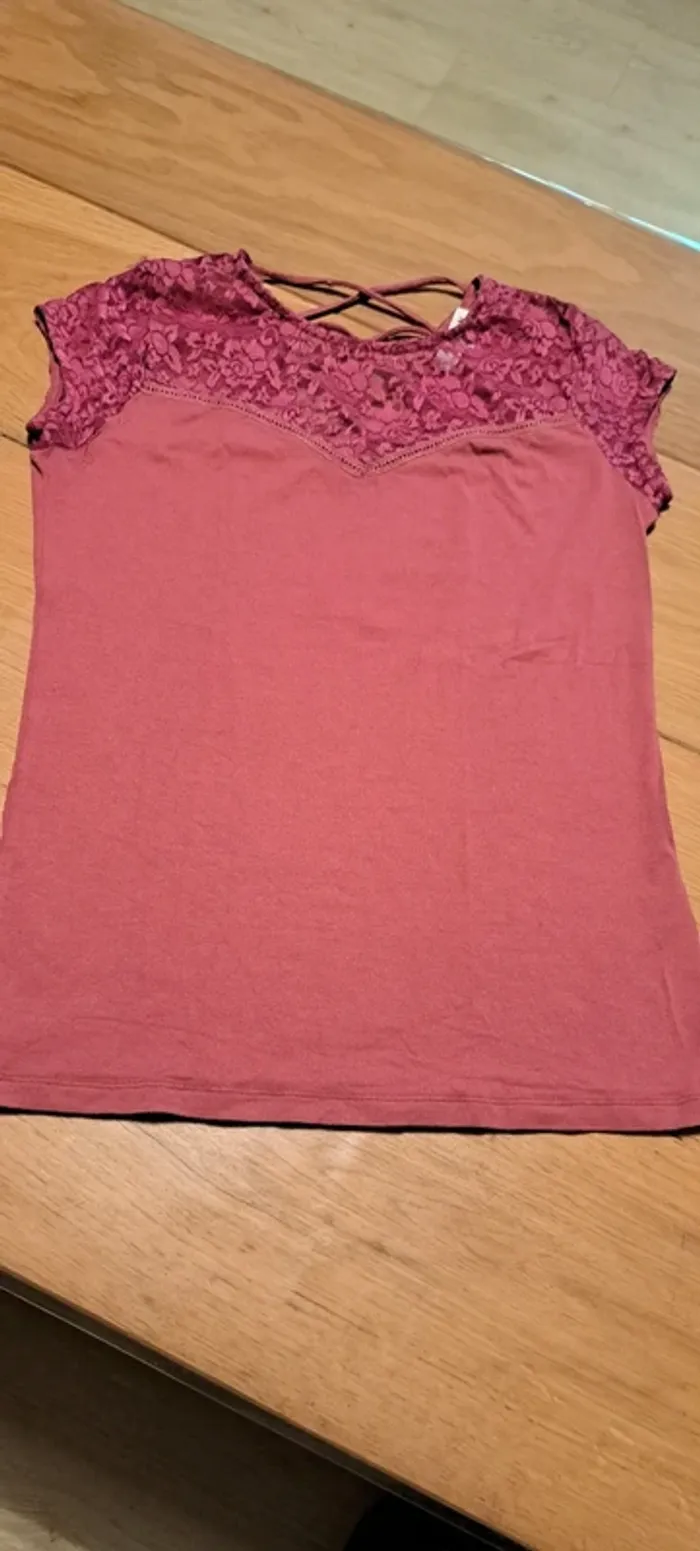 T shirt rose Morgan