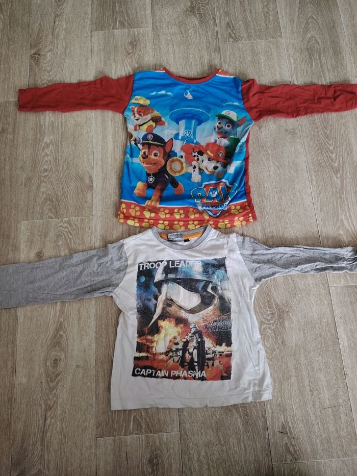 Lot haut de pyjama garçon pat patrouille star wars - photo numéro 6