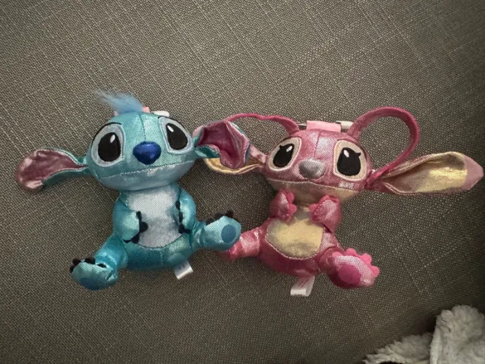 Lot Disney Keychain peluche stitch et Angel