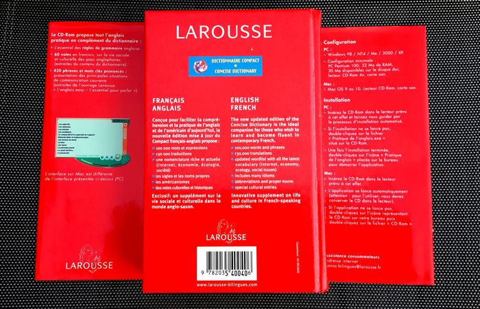 Dictionnaire, CD Rom Compact Larousse Français anglais - photo numéro 5
