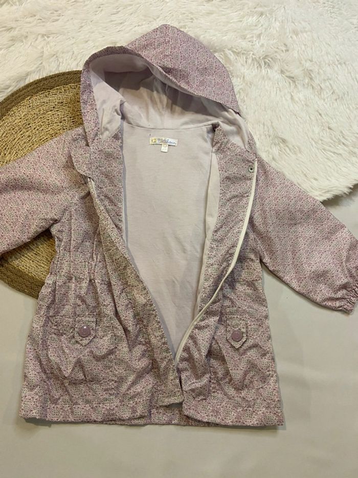 Veste coupe vent imperméable fille fleuri - photo numéro 4