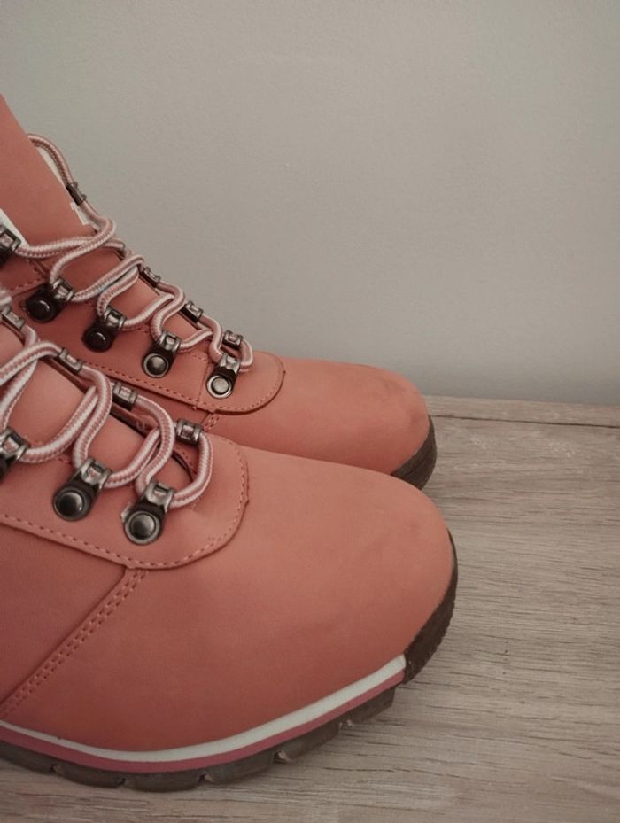 Paire bottines hiver T38 rose - photo numéro 4