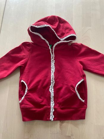 Veste mi saison fille benetton rouge taille 12-18 mois
