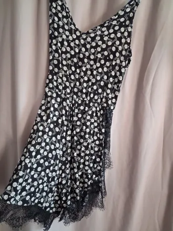 Combishort motif pois taille unique