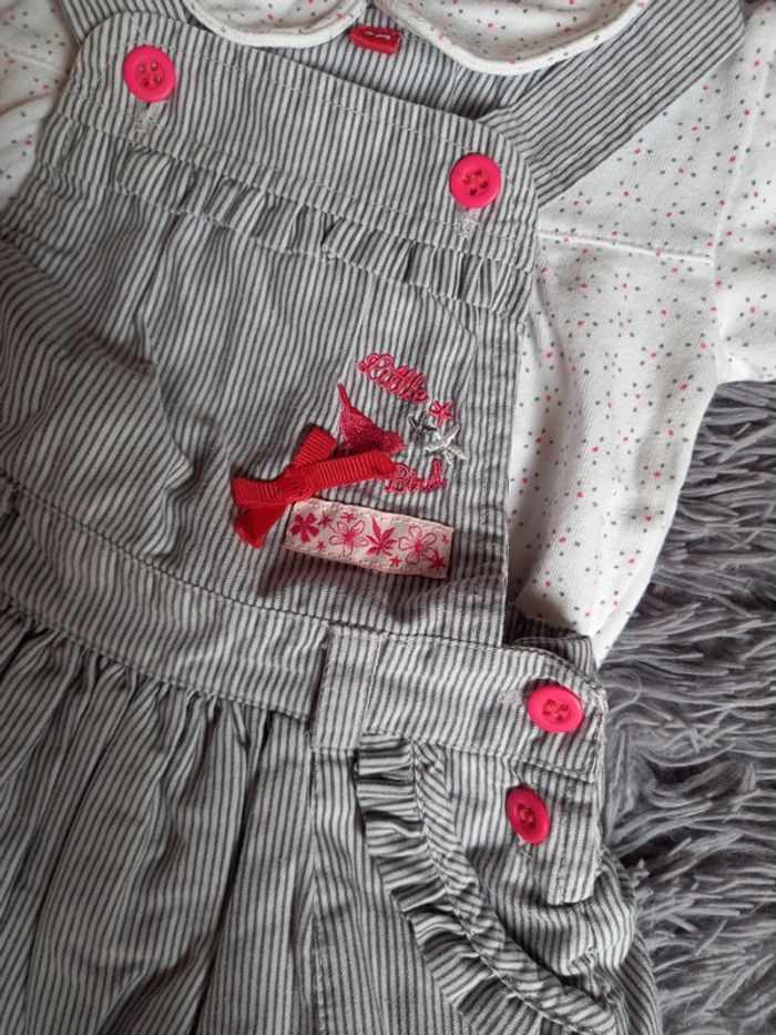 Ensemble fille Robe boule + blouse 3 mois - photo numéro 2