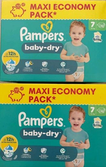 Couches Pampers Taille 7, 144 Couches.