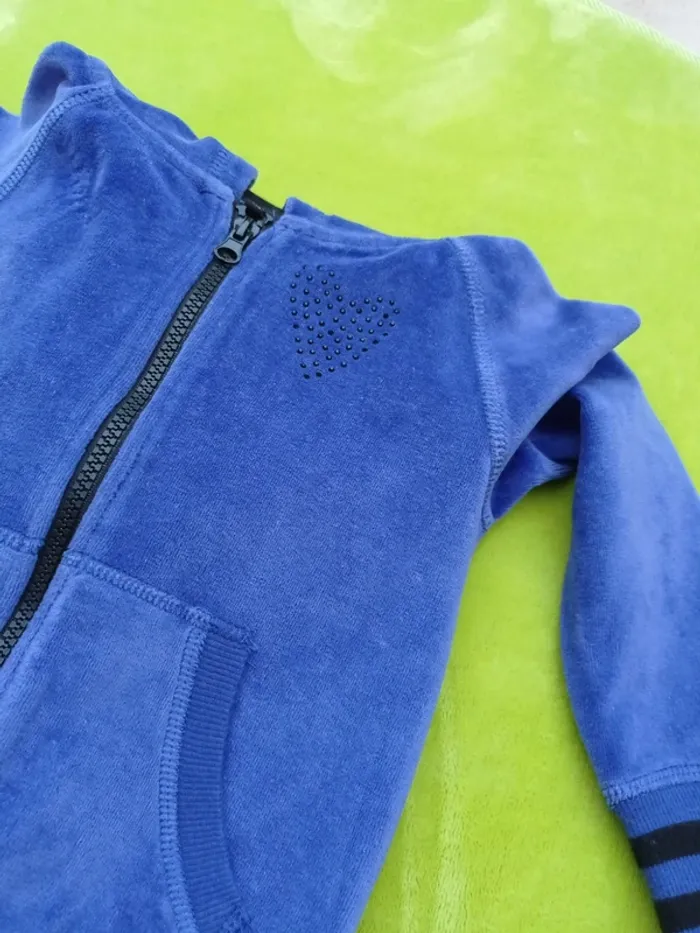 Ensemble violet en velours 3/4ans - photo numéro 2