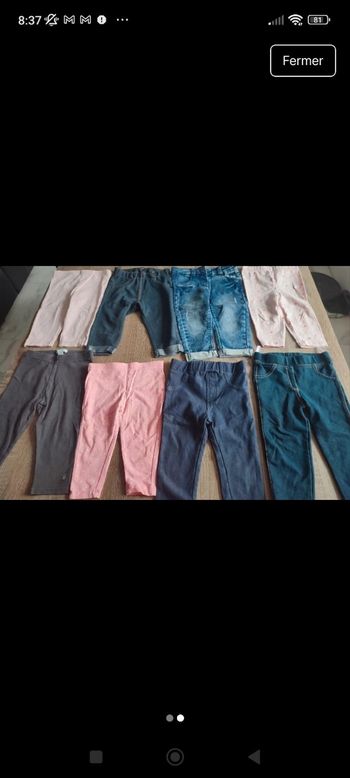Lot pantalons 12 mois