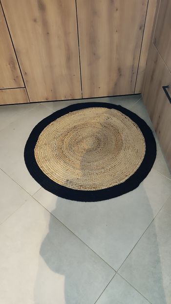 Tapis en jute noir Ø90