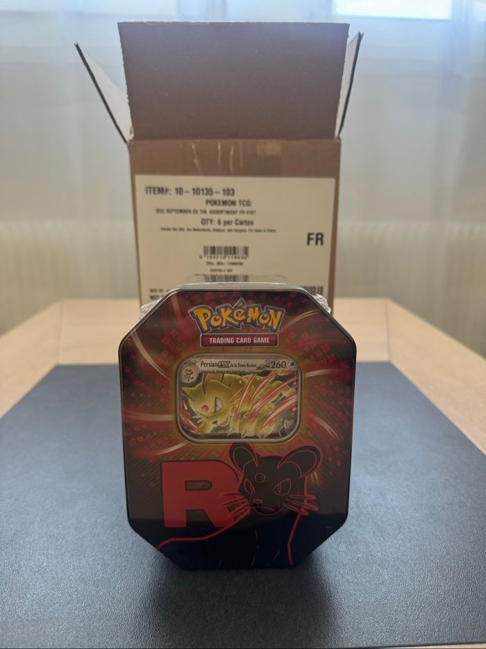 Pokémon Pokébox Persian ex de la team Rocket Écarlate et Violet Neuf Français