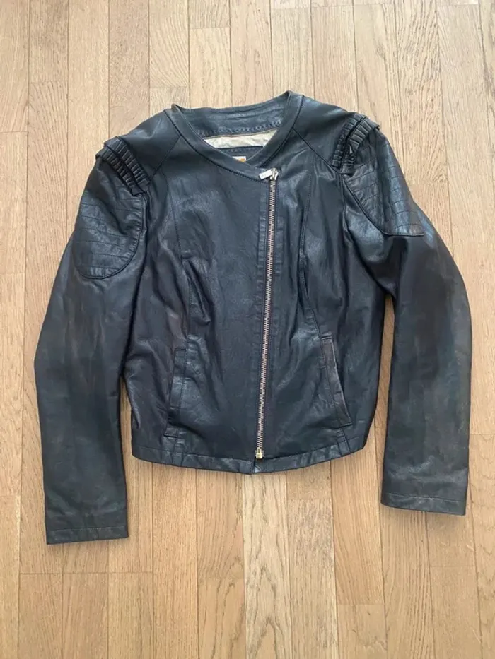 Perfecto en cuir Boss Orange taille 38 - photo numéro 2
