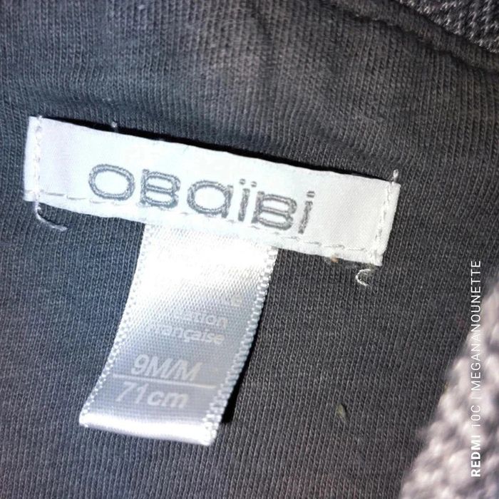 đ» Salopette bĂ©bĂ© ObaĂŻbi â 9 mois 71 cm â Gris doux et confortable - photo numĂ©ro 4