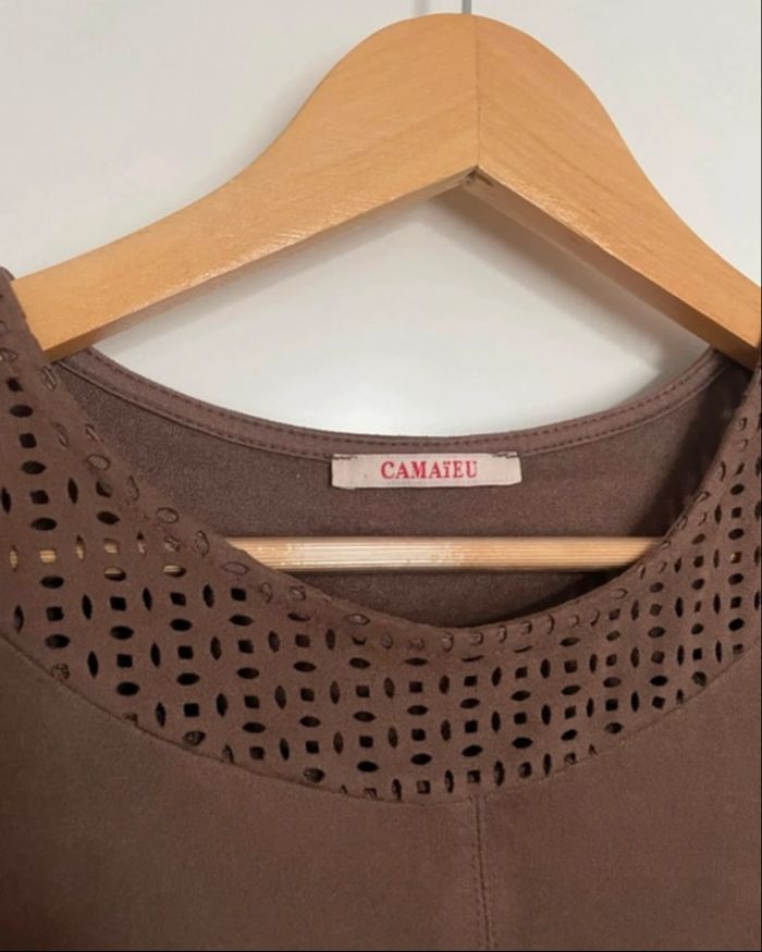 Robe suédine marron Camaieu T40 - photo numéro 4