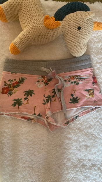 Short rose motif tropical Sweet Pants 6 ans
