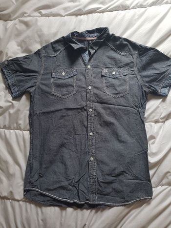 Chemise homme bleu chiné. 40/42. CX3
