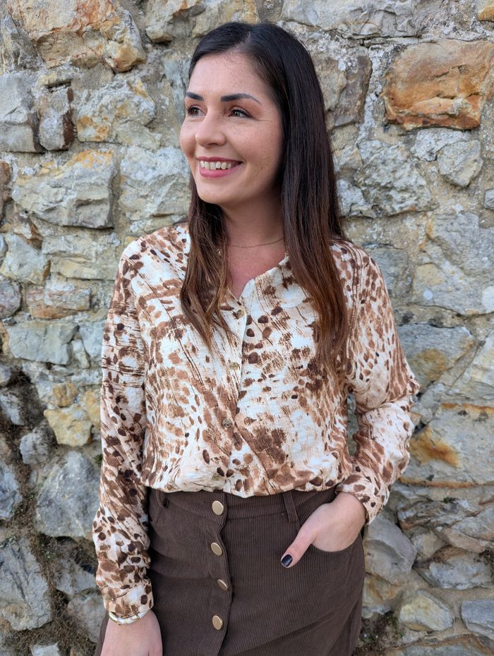 Chemise Biarritz beige et marron
Taille M/L