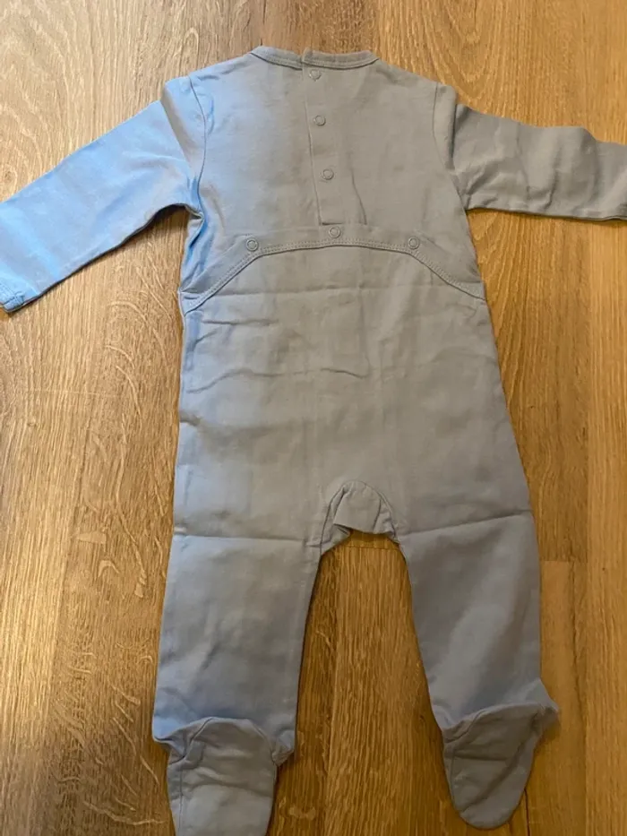 pyjama bébé taille 6 mois bleu ciel - photo numéro 4